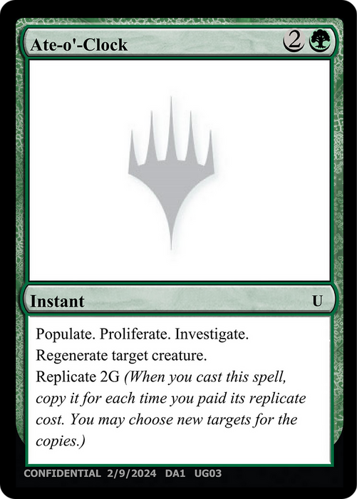 Ate-o'-Clock (UNK-UG03A) - uncommon