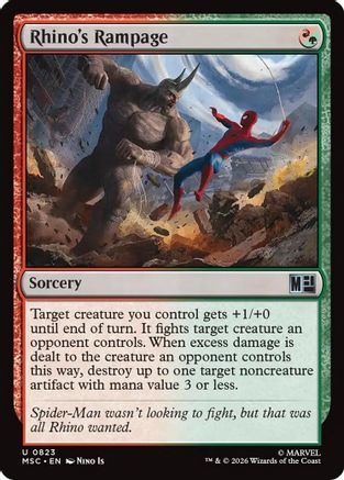 Rhino's Rampage (MSC-823) - uncommon - Foil