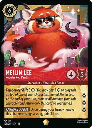 Meilin Lee - Popular Red Panda FRANÇAIS (125/204) - IE - Légendaire - Cold Foil