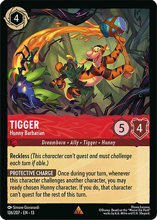 Tigger - Hunny Barbarian FRANÇAIS (126/204) - IE - Rare