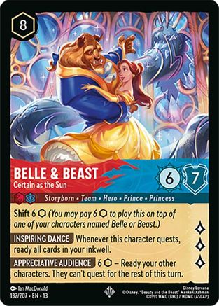 Belle & Beast - Certain as the Sun FRANÇAIS (132/204) - IE - Très Rare - Cold Foil