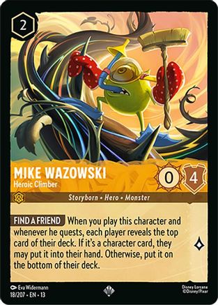 Mike Wazowski - Heroic Climber FRANÇAIS (18/204) - IE - Très Rare - Cold Foil