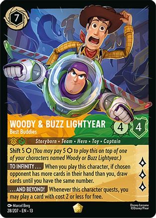 Woody & Buzz Lightyear - Best Buddies FRANÇAIS (28/204) - IE - Légendaire - Cold Foil