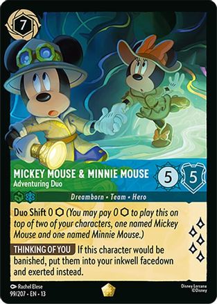 Mickey Mouse & Minnie Mouse - Adventuring Duo FRANÇAIS (99/204) - IE - Légendaire - Cold Foil