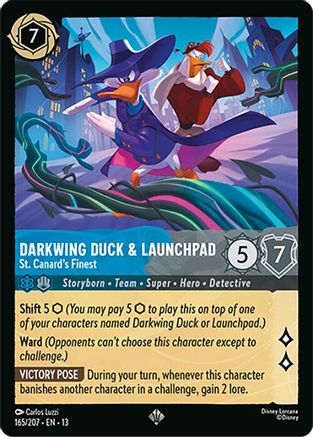 Darkwing Duck & Launchpad - St. Canard's Finest FRANÇAIS (165/204) - IE - Très Rare