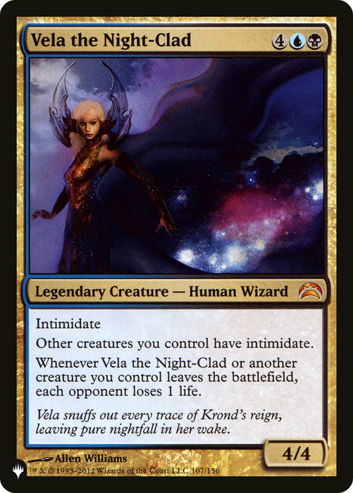 Vela the Night-Clad (LIST-PC2-107) - mythic