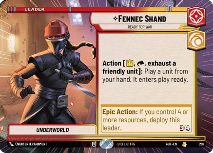 Fennec Shand - Ready for War (Hyperspace) (266) - AOTE - Rare