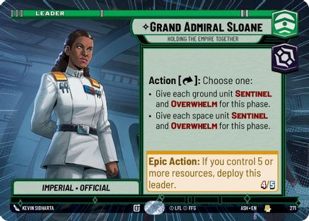 Grand Admiral Sloane - Holding the Empire Together (Hyperspace) (271) - AOTE - Rare