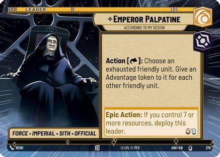 Emperor Palpatine - According to My Design (Hyperspace) (279) - AOTE - Special