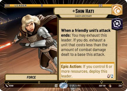 Shin Hati - Eager Adversary (Hyperspace) (280) - AOTE - Common