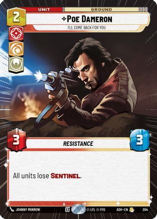 Poe Dameron - I'll Come Back For You (Hyperspace) (304) - AOTE - Rare