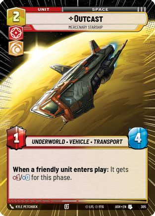 Outcast - Mercenary Starship (Hyperspace) (305) - AOTE - Uncommon