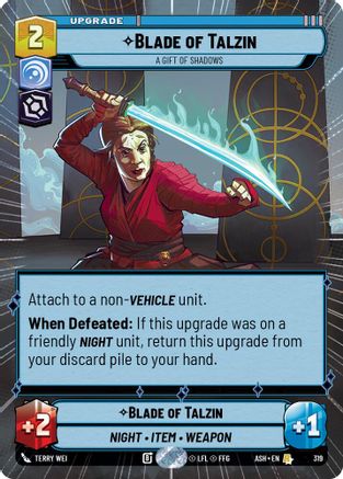 Blade of Talzin - A Gift of Shadows (Hyperspace) (319) - AOTE - Rare