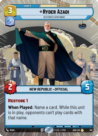 Ryder Azadi - Restored Governor (Hyperspace) (341) - AOTE - Rare
