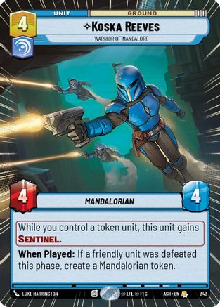 Koska Reeves - Warrior of Mandalore (Hyperspace) (343) - AOTE - Rare