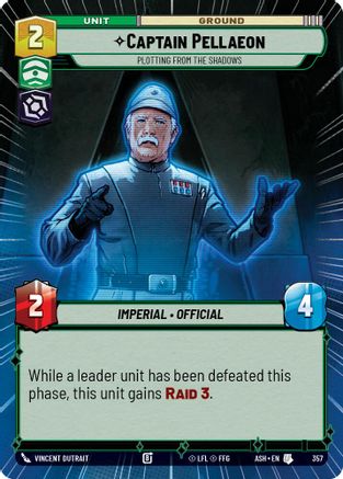 Captain Pellaeon - Plotting from the Shadows (Hyperspace) (357) - AOTE - Uncommon