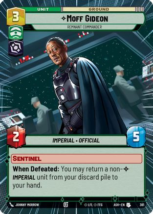 Moff Gideon - Remnant Commander (Hyperspace) (361) - AOTE - Uncommon