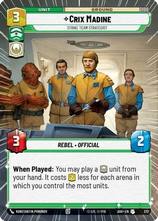 Crix Madine - Strike Team Strategist (Hyperspace) (372) - AOTE - Uncommon