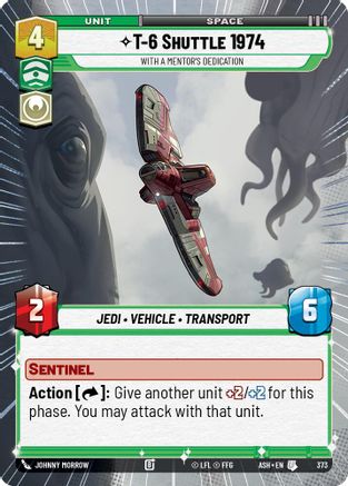 T-6 Shuttle 1974 - With a Mentor's Dedication (Hyperspace) (373) - AOTE - Uncommon