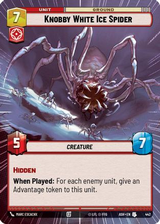 Knobby White Ice Spider (Hyperspace) (442) - AOTE - Uncommon