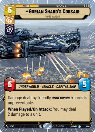 Gorian Shard's Corsair - Pirate Warship (Hyperspace) (460) - AOTE - Legendary