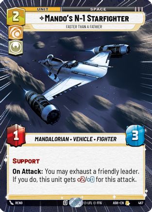 Mando's N-1 Starfighter - Faster than a Fathier (Hyperspace) (467) - AOTE - Rare