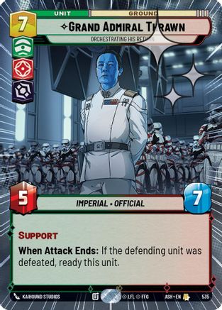 Grand Admiral Thrawn - Orchestrating His Return (Hyperspace Foil) (535) - AOTE - Rare - Foil