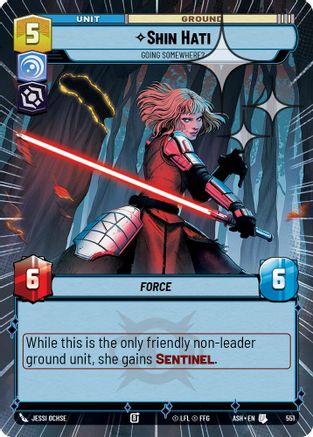 Shin Hati - Going Somewhere? (Hyperspace Foil) (551) - AOTE - Uncommon - Foil