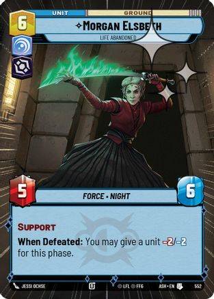Morgan Elsbeth - Life Abandoned (Hyperspace Foil) (552) - AOTE - Uncommon - Foil