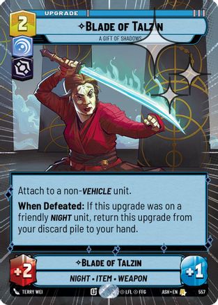 Blade of Talzin - A Gift of Shadows (Hyperspace Foil) (557) - AOTE - Rare - Foil