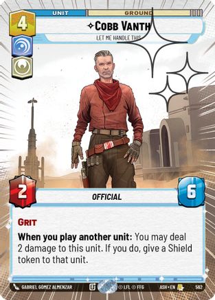 Cobb Vanth - Let Me Handle This (Hyperspace Foil) (562) - AOTE - Rare - Foil