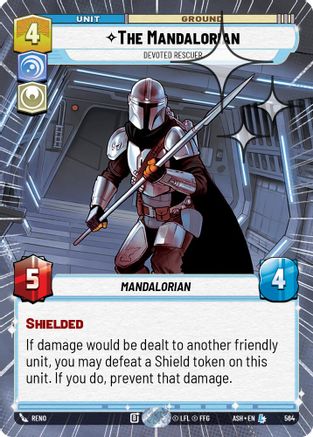 The Mandalorian - Devoted Rescuer (Hyperspace Foil) (564) - AOTE - Legendary - Foil
