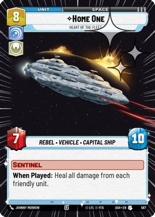 Home One - Heart of the Fleet (Hyperspace Foil) (567) - AOTE - Uncommon - Foil