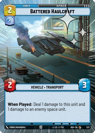 Battered Haulcraft (Hyperspace Foil) (573) - AOTE - Common - Foil