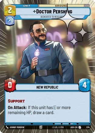 Doctor Pershing - Dedicated to Research (Hyperspace Foil) (574) - AOTE - Uncommon - Foil