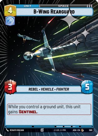 B-Wing Rearguard (Hyperspace Foil) (580) - AOTE - Common - Foil