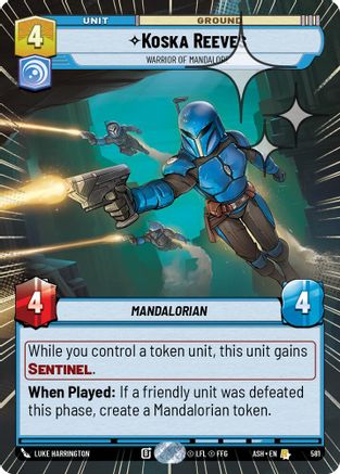 Koska Reeves - Warrior of Mandalore (Hyperspace Foil) (581) - AOTE - Rare - Foil