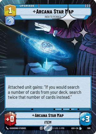 Arcana Star Map - Path to Peridea (Hyperspace Foil) (586) - AOTE - Legendary - Foil