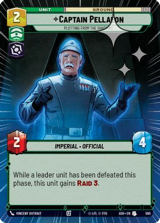 Captain Pellaeon - Plotting from the Shadows (Hyperspace Foil) (595) - AOTE - Uncommon - Foil