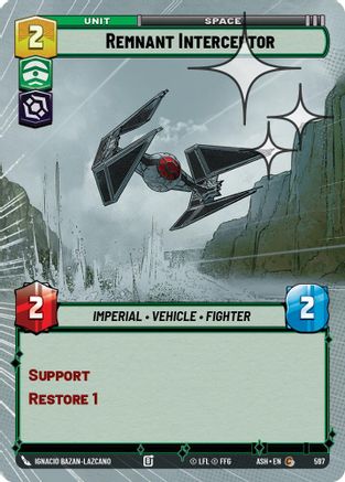 Remnant Interceptor (Hyperspace Foil) (597) - AOTE - Common - Foil