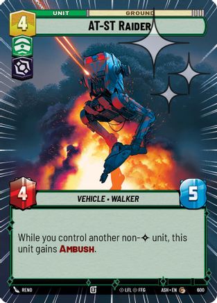 AT-ST Raider (Hyperspace Foil) (600) - AOTE - Common - Foil