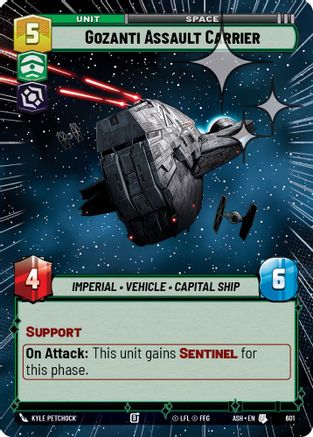Gozanti Assault Carrier (Hyperspace Foil) (601) - AOTE - Uncommon - Foil