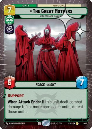 The Great Mothers - With Strange Magicks (Hyperspace Foil) (603) - AOTE - Rare - Foil