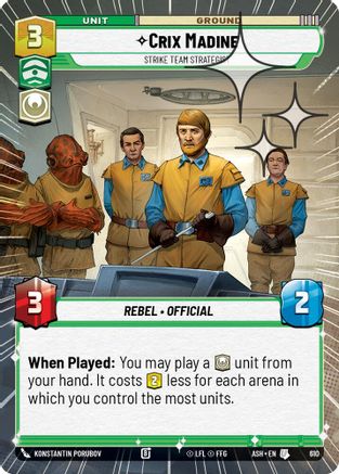 Crix Madine - Strike Team Strategist (Hyperspace Foil) (610) - AOTE - Uncommon - Foil