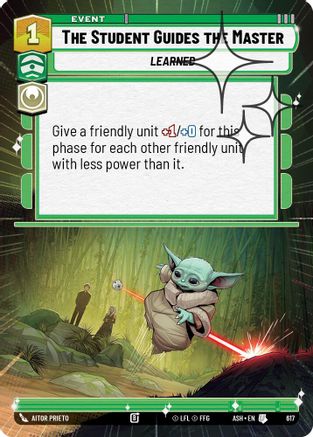The Student Guides the Master (Hyperspace Foil) (617) - AOTE - Uncommon - Foil