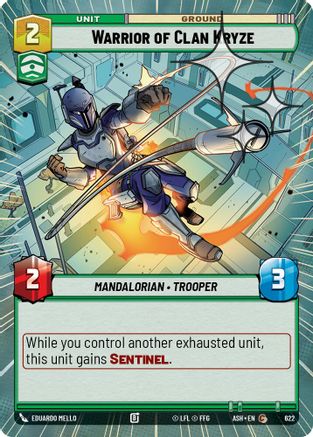 Warrior of Clan Kryze (Hyperspace Foil) (622) - AOTE - Common - Foil