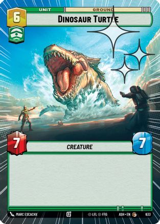 Dinosaur Turtle (Hyperspace Foil) (633) - AOTE - Common - Foil