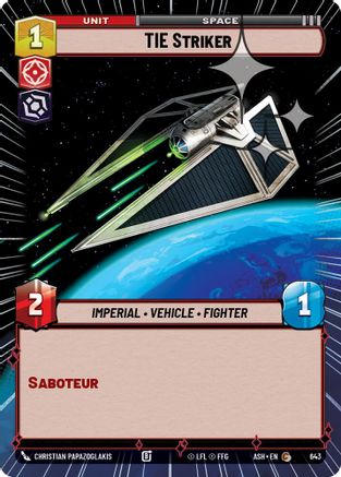 TIE Striker (Hyperspace Foil) (643) - AOTE - Common - Foil