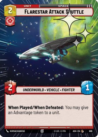 Flarestar Attack Shuttle (Hyperspace Foil) (669) - AOTE - Common - Foil