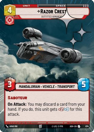 Razor Crest - Outfitted Armament (Hyperspace Foil) (674) - AOTE - Uncommon - Foil